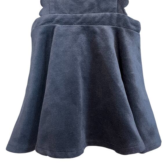 VTG Spain CiGirls Suede Like Scalloped Navy Lined Pinafore Holiday Recital 7/8 - Picture 3 of 13